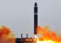 North Korea: Launch of a Hwasong-15 intercontinental ballistic missile at Pyongyang International Airport in Pyongyang, North Korea Saturday, Feb. 18, 2023.