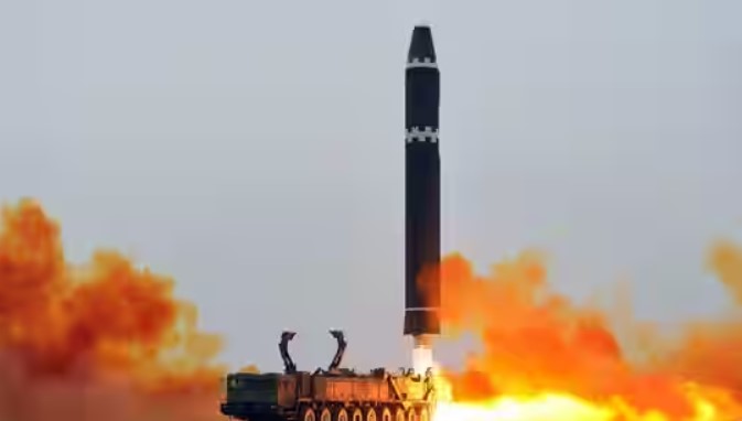North Korea: Launch of a Hwasong-15 intercontinental ballistic missile at Pyongyang International Airport in Pyongyang, North Korea Saturday, Feb. 18, 2023.