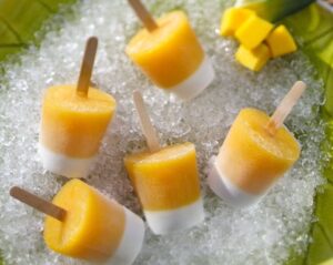 Mango and Coconut Cream Popsicles